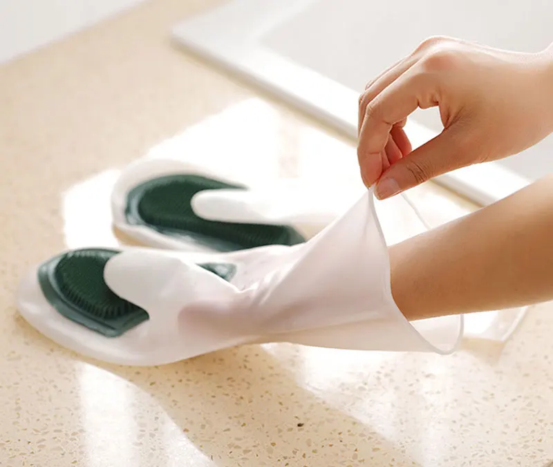 (🔥Hot Sale Now-48% Off)silicone Dish Washing Gloves
