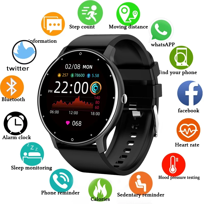 Smart Watch Men Women Full Touch Screen Sport Fitness Watch Man Ip67 Waterproof Bluetooth For Android Ios Smartwatch Men - Smart Watches - AliExpress - 200 лучших товаров с Али