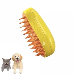 USB Rechargeable Electric Pet Grooming Brush with Fine Mist and Anti - Static Technology (YELLOW)