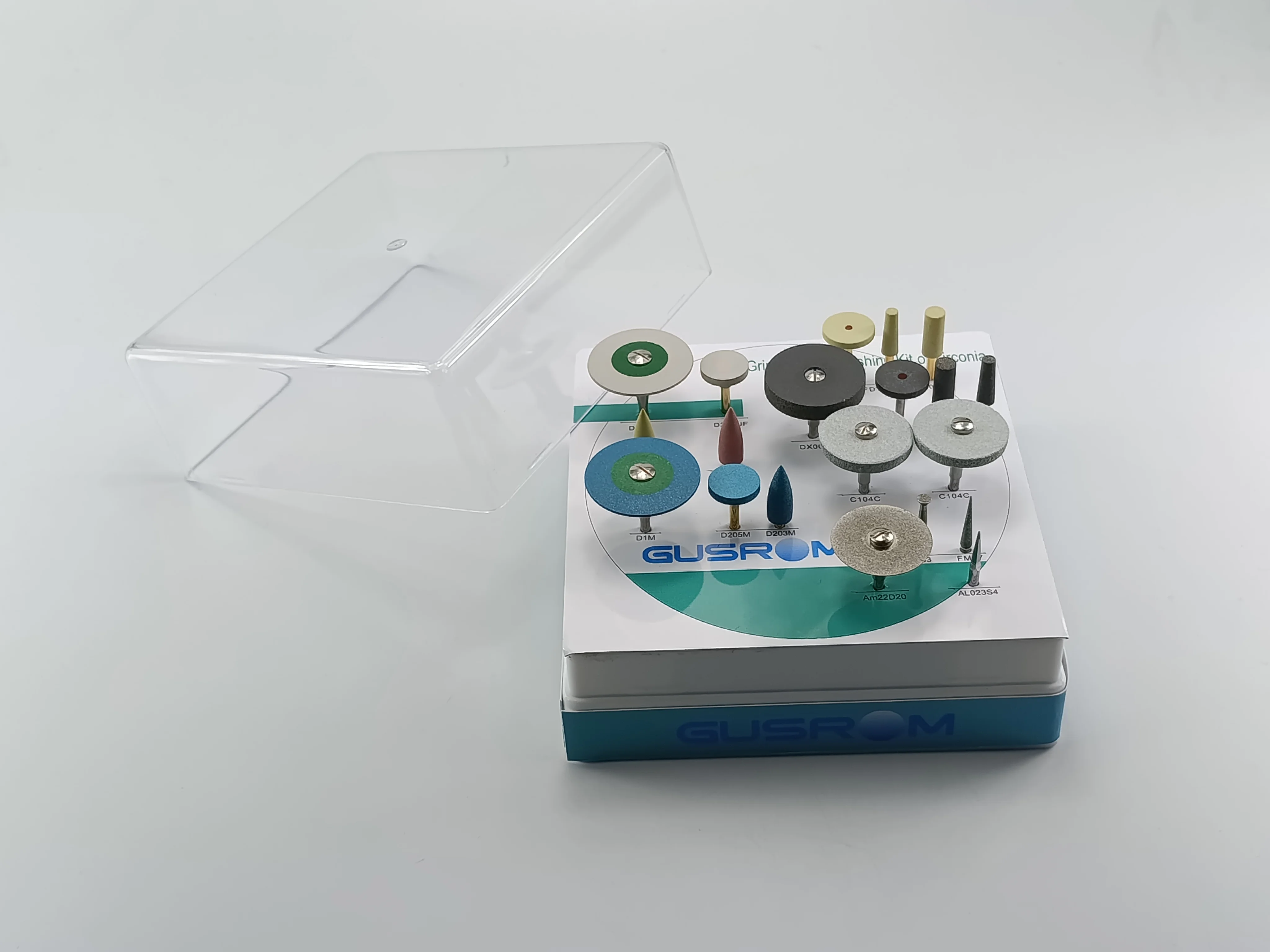 GUSROM 20-teiliges Dental-Zirkonoxid-Polierfräser-Set mit HP-Schaft, Dentallabor-Schleifkit für Emax Keramik, hochpräzise Rotationswerkzeuge – Detail 12