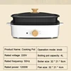 Split Electric Multifunction Cooker BBQ Barbecue Oven Grill Plate Non-stick Hot Pot Steak Frying Pan Food Noodle Cooking Skillet 6