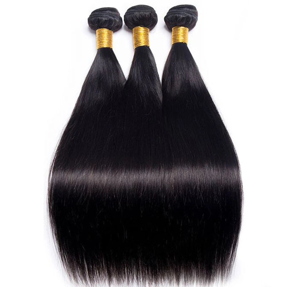 NABI 8-34 inches Hair Bundles for Weaving Human Remy Hair Extension Bundle Straight Bundles with Weft For Black Woman