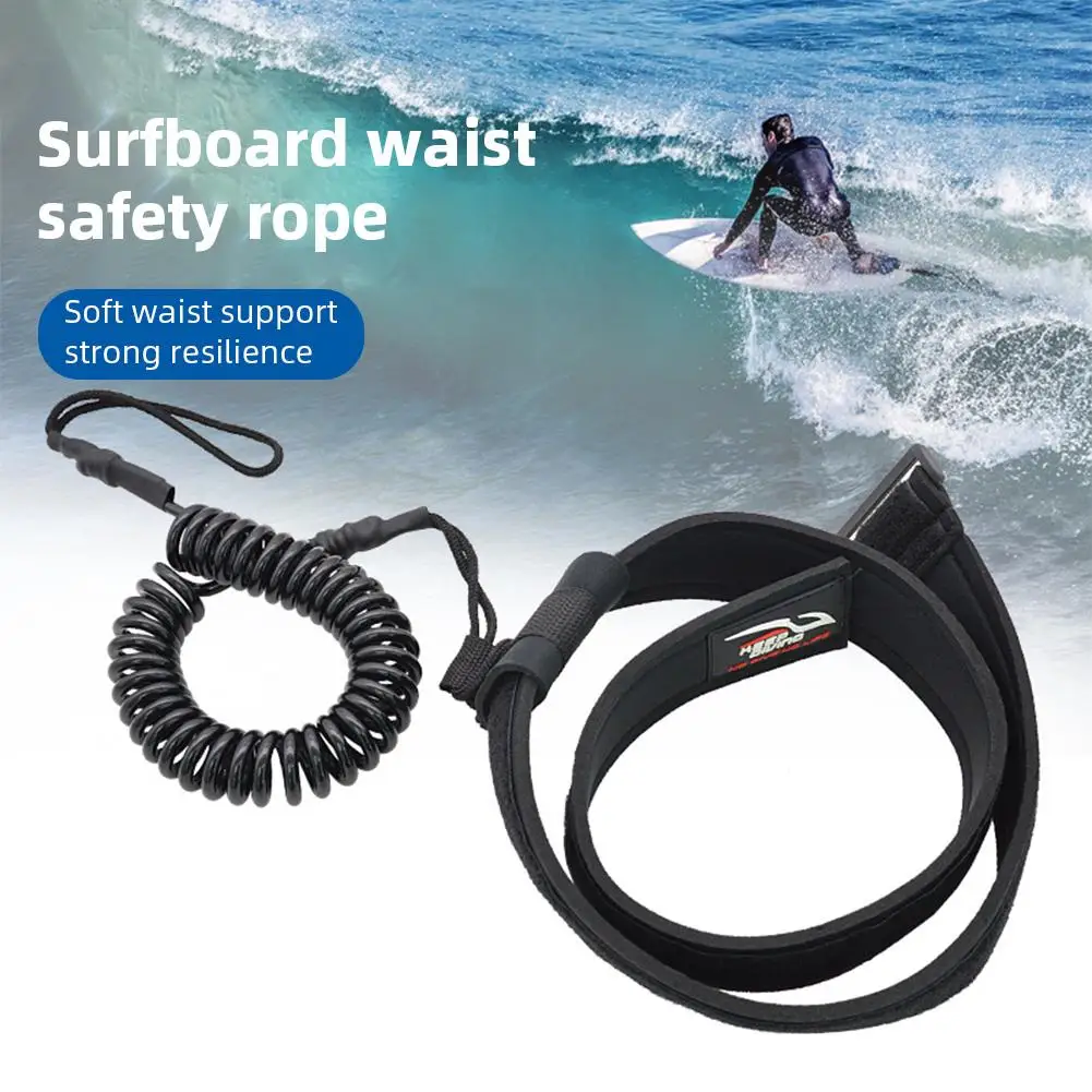 YFASHION Hydrofoil Surfboard Waist Rope Surf Leash 6mm Electric Surfboard Rope For Water Sports Hydrofoil Surf Board Waist Rope 5mm neoprene diving boots socks warm non slip socks swimming beach socks men and women water sports scuba snorkeling surf socks