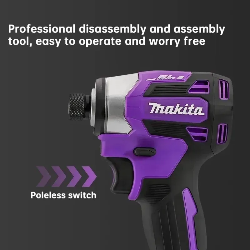 Makita DTD173 1800RPM 무선 임팩트 드라이버 180N.m 브러시리스 모터 전기 드릴 목재/볼트/T-모드 마키타 배터리용