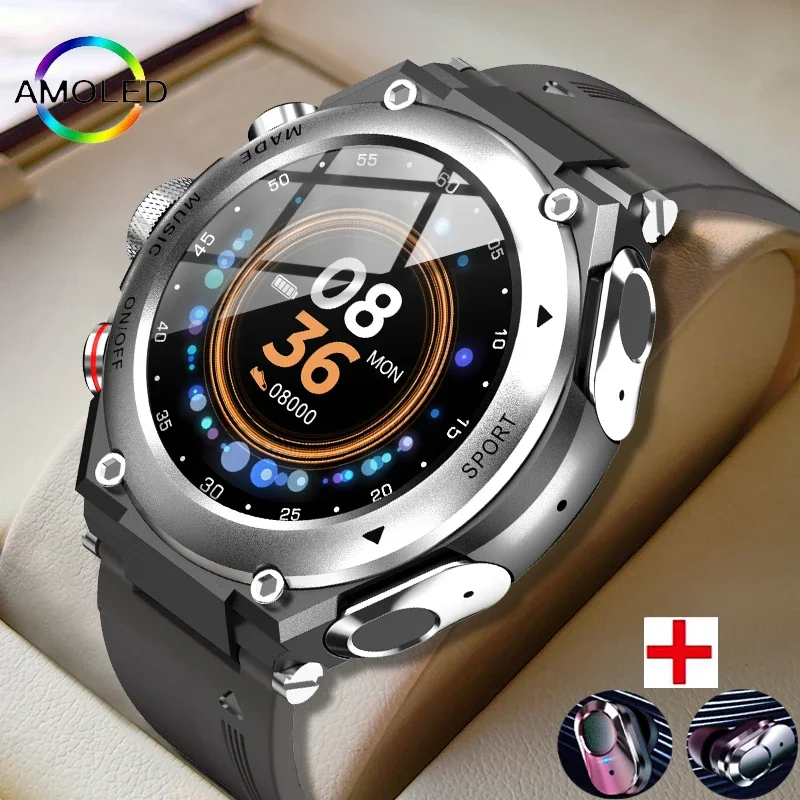 

2024 New T92 Smart Watch 2 in 1 TWS Wireless Earbuds Sleep Monitoring Sports Modes Bluetooth Call Large Screen Smartwatch for
