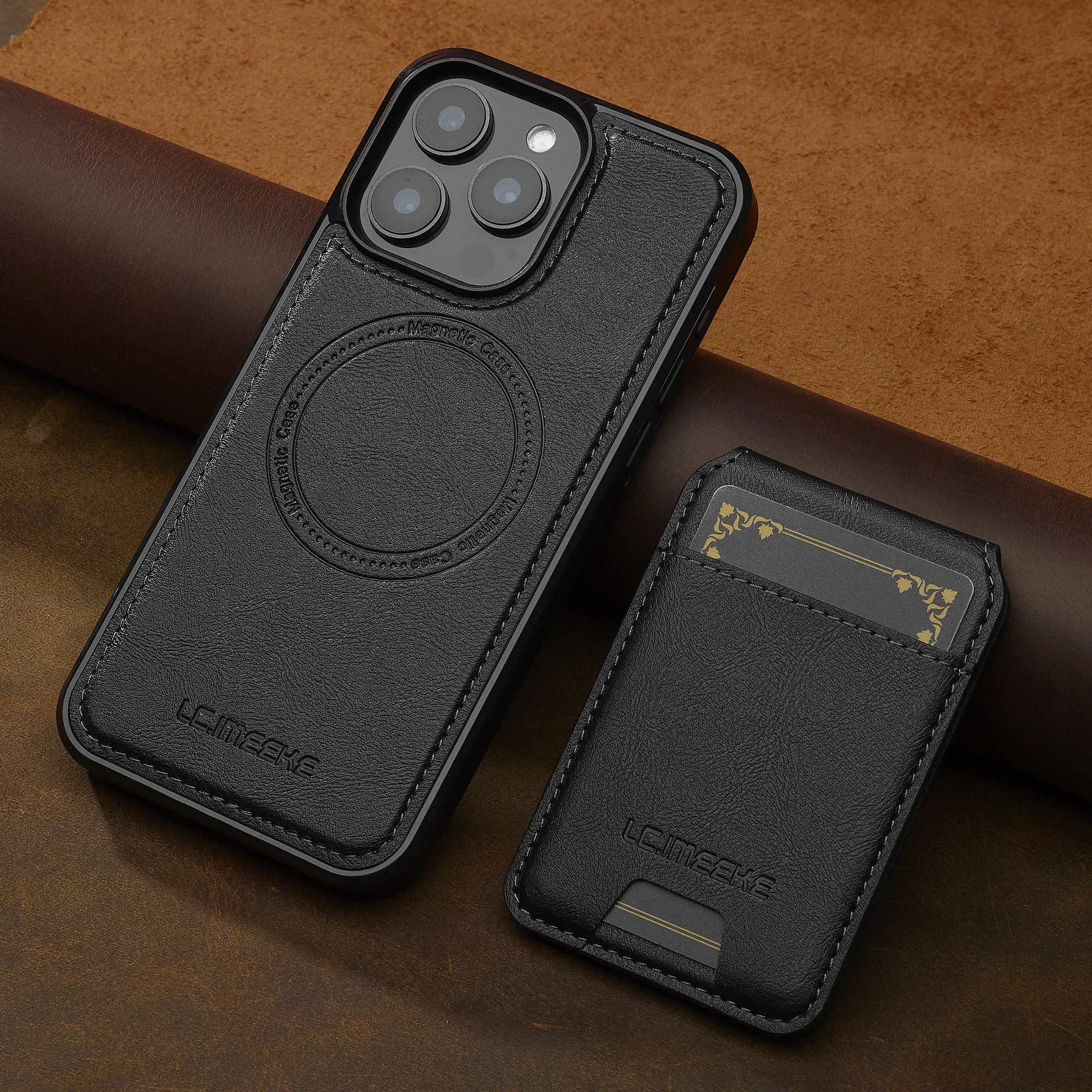 ตัวเลือกสินค้า เคสหนังแม่เหล็ก 2 in 1 พร้อมช่องใส่บัตร สำหรับ iPhone