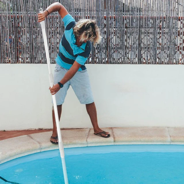 Epuisette Piscine, Écumoire de Piscine avec 90 Poteau Télescopique