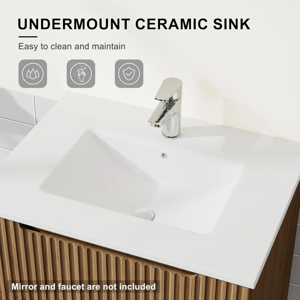 Wall-Mount Bathroom Vanity with Basin Sink Floating Bathroom Cabinet for bathroom vanity