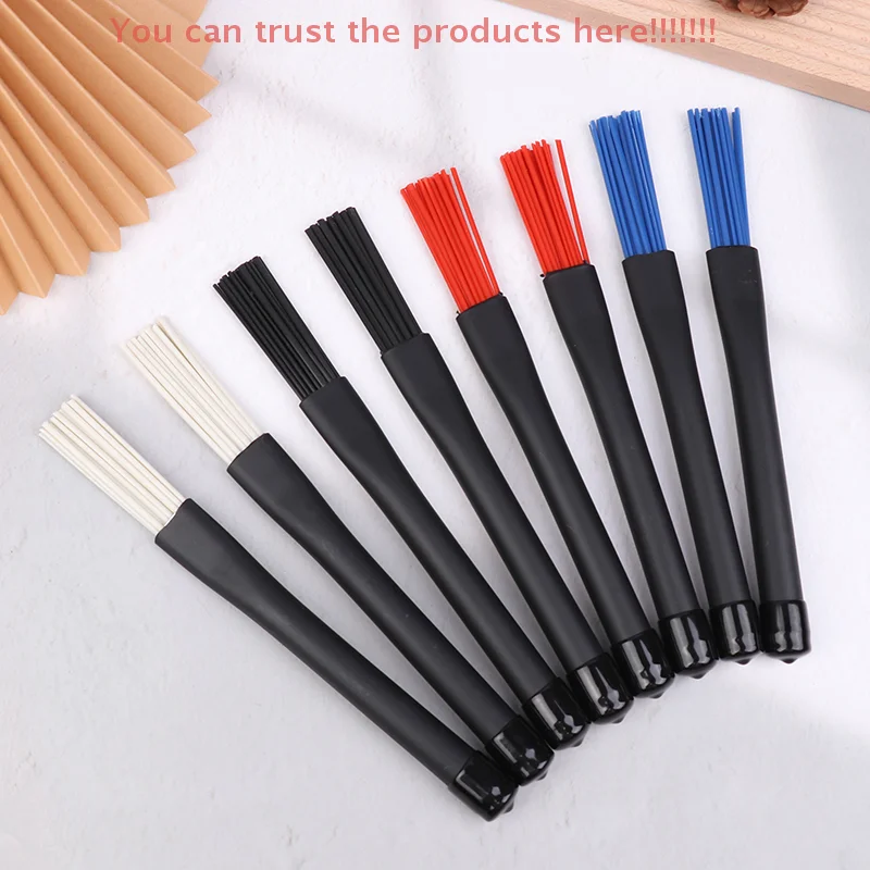Nylon Jazz Brush For Drumstick Broom Rubber Percussion With Handle Brush For Drum Stick Bundle Brushes 2Pcs/Pair