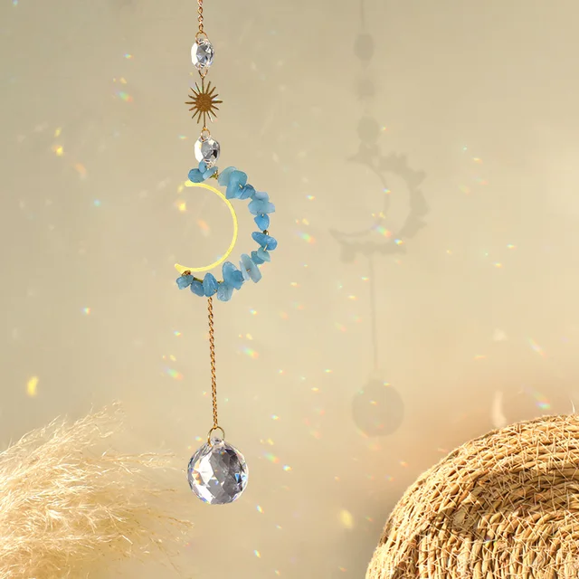 Crystal Suncatcher Hópehely Ólomüveg Medál Függő Világos Fogó Ékszerek Tükröződik Szélcsengő Karácsonyi Ajándék Otthoni Dekoráció - Image 6