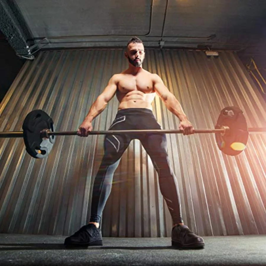 Powerlifting Shoes MEGIN (Black, 10 US) and Ankle/Wrist Weights (1 Pair, Two 2 lbs) Sleek Grey