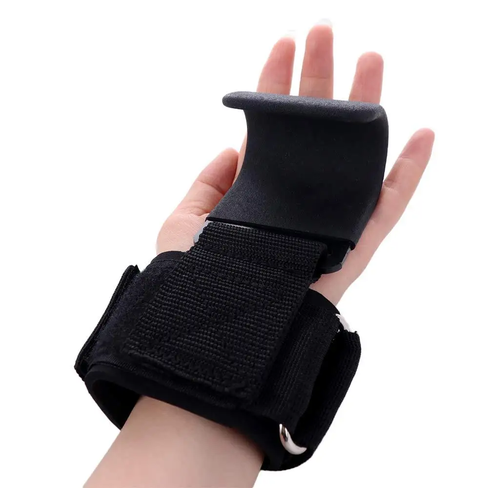 1 Pair Pull-up Hook Type Lifting Straps Adjustable Non-Slip Weight Lifting Grip Hook Deadlift Soft Auxiliary Power Wrist Guard