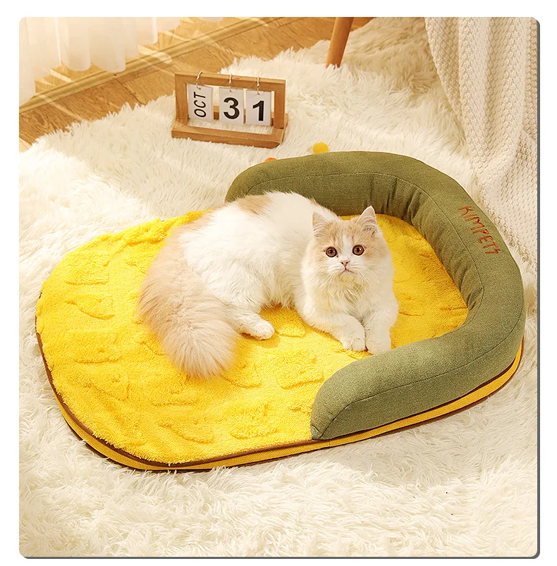 SuperSoftPetCatBedPlushFullSizeWashableCalmBedDonutBed