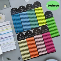 160 Sheets Transparentes Sticky Notes Self-Adhesive Annotation Read Books Bookmarks Tabs Notepad Aesthetic Stationery Index Tabs 1