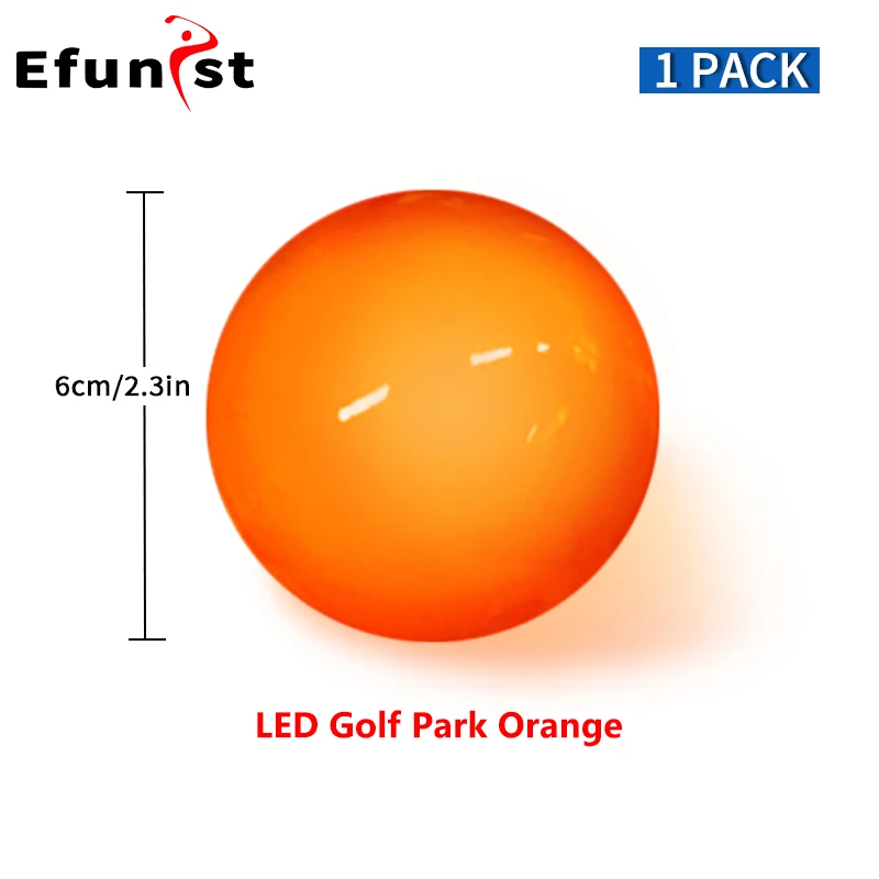 1pcs LED orange ball