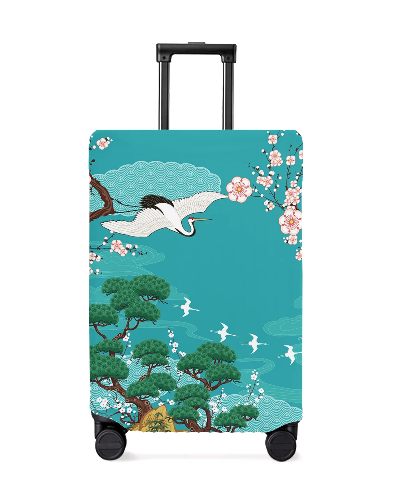 juste-de-bagage-de-voyage-vintage-sans-fleur-grue-de-style-japonais-housse-de-bagage-elastique-valise-etui-anti-poussiere-accessoires-de-voyage