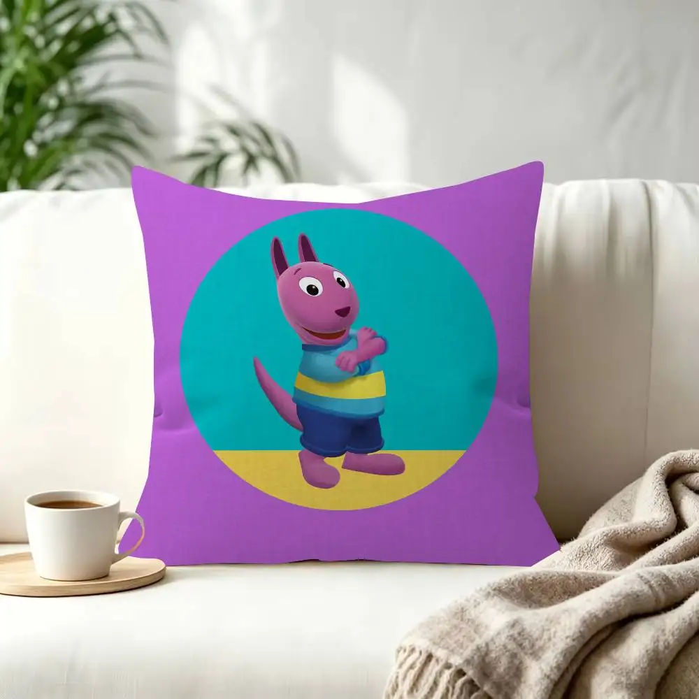 Playful Backyardigans Decorative Throw Pillow Cover - Cozy Square Accent