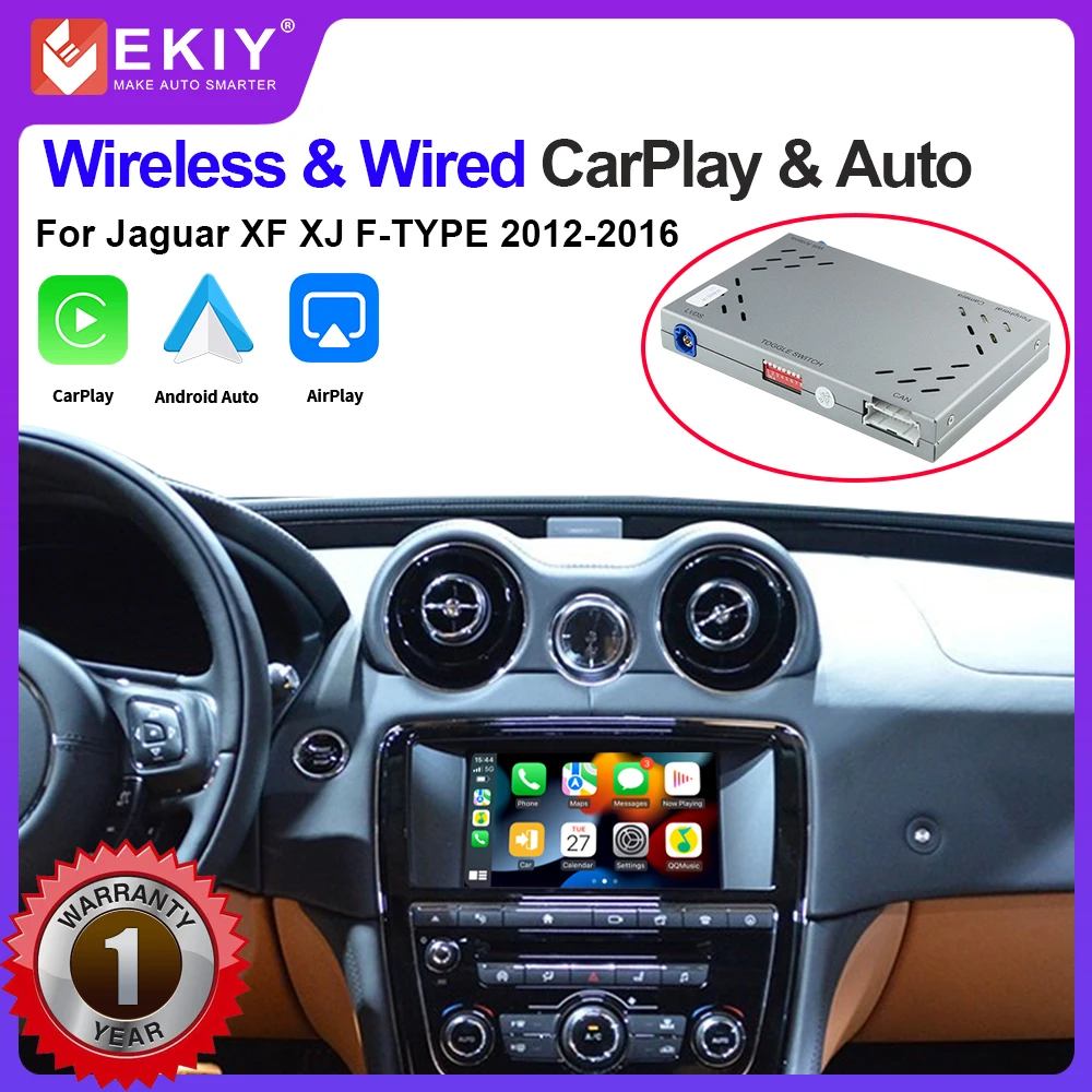 

EKIY беспроводной CarPlay для Land Rover/Jaguar/Range Bosch/Discovery 2012-2016 с системой Android Auto Mirror Link, функции воспроизведения автомобиля