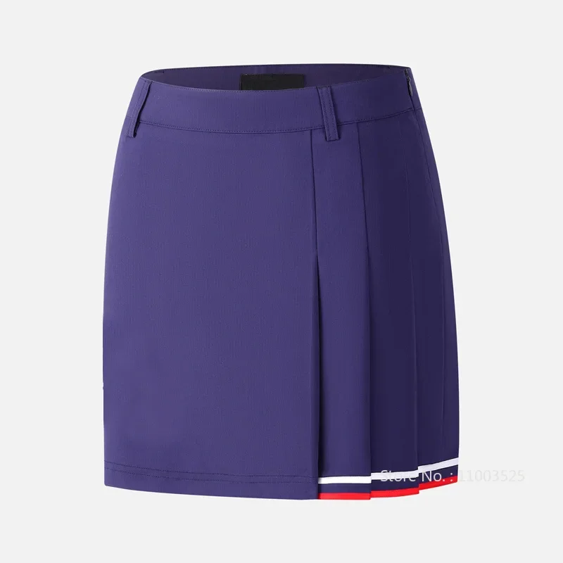 Ladies High Elastic Pencil Golf Skirt Korean Style Slim High Waist Culottes Women Quick Dry Pleated Short Skort Workout Skirt