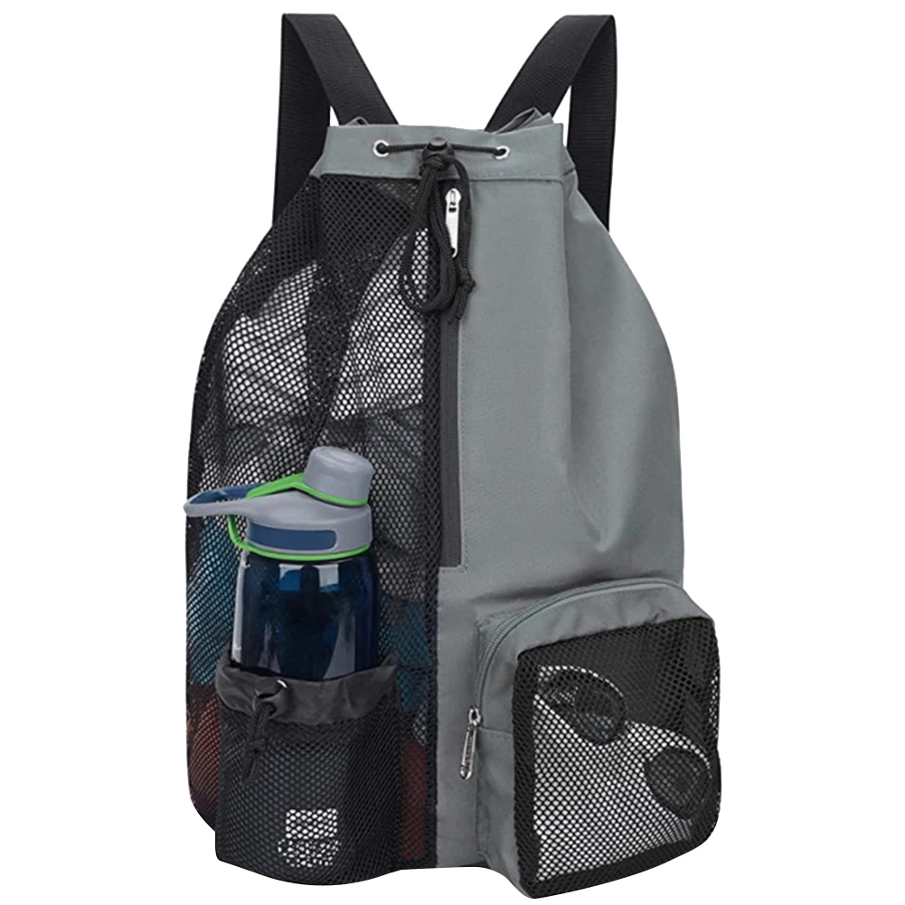 Soccer Ball Backpack Shoulder Soccer Ball Backpacks Drawstring Beach Storage Backpacks Thickened Mesh Lightweight Comfortable for Training Equipment