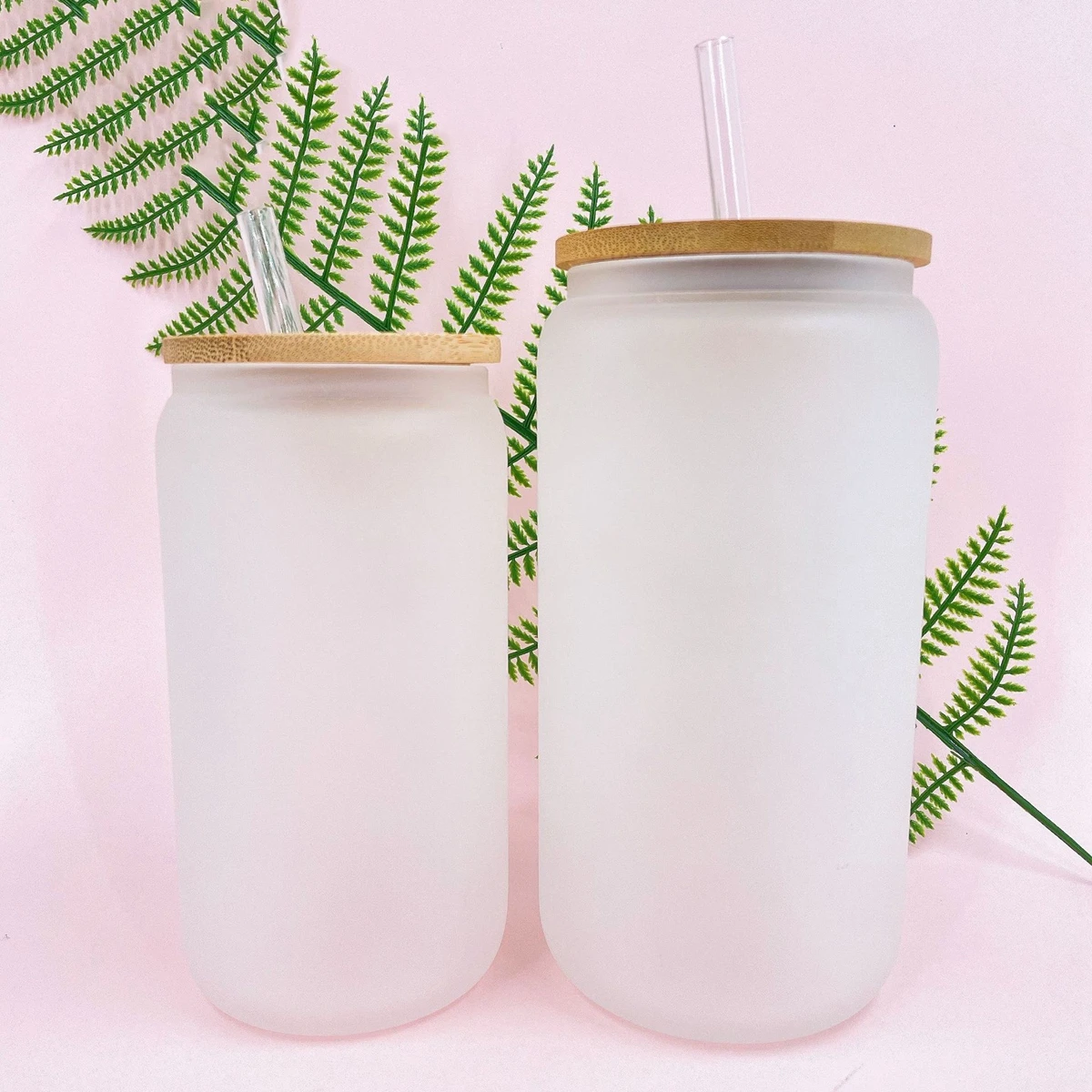 Bamboo Lid & Glass Straw for Glass Soda Beer Can – Peach Tree Design Shop