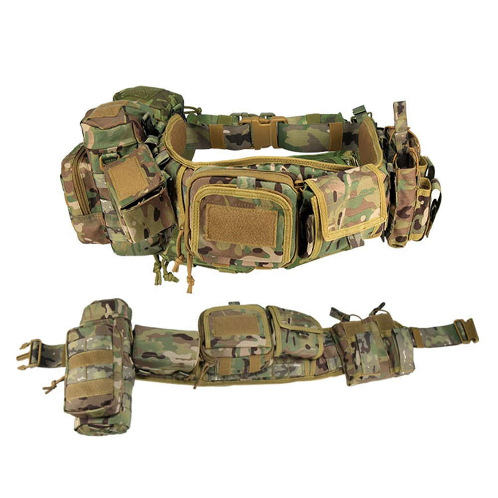 Missão tática Camuflagem Cintura, Cinto Molle Patrol, Multi Funcional, Combinação 5 em 1, ao ar livre, Guerra