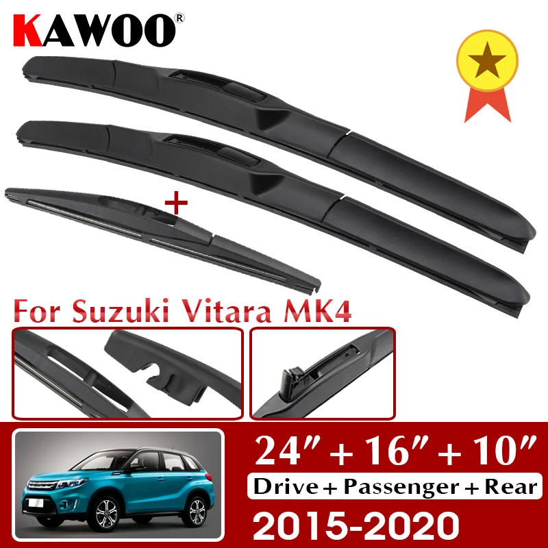 KAWOO Wiper Front Rear Wiper Blades Set 24