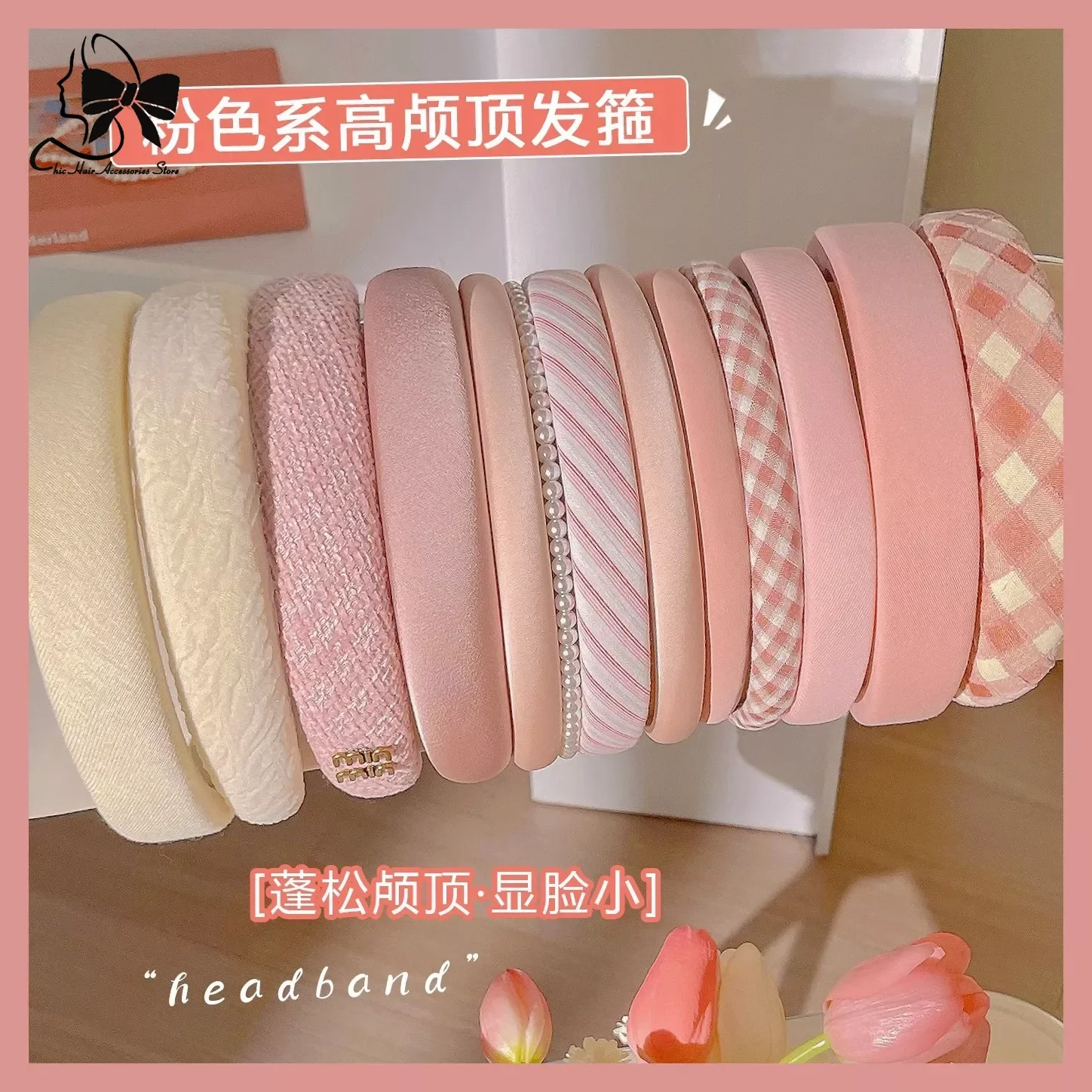 3er Set Perlen Haarreifen - Vintage Zahnkranz Headbands Mit High Cranium Design