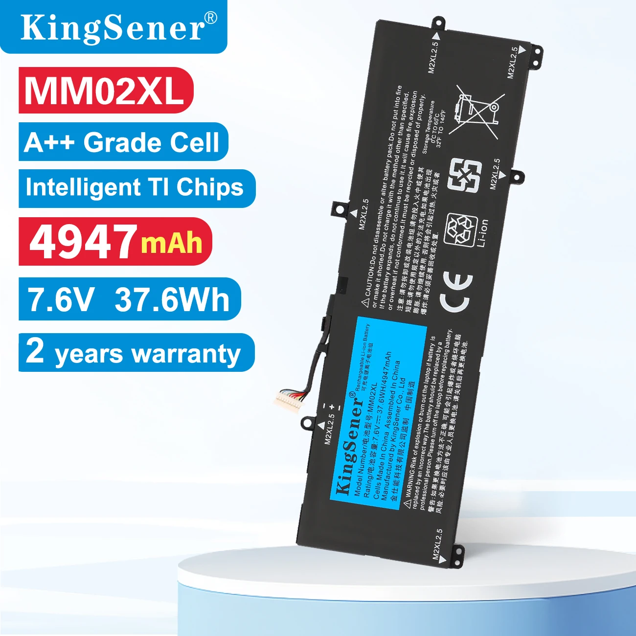 Bateria do Portátil para hp Pavilion Bateria do Portátil para 13-an000 5he66pa Série Hstnn-db8u L278681c1 Mm02037xl 7.6v 4960mah Kingsener-mm02xl