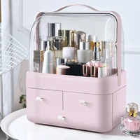 1pc Cosmetics Receiving Box Dust-Proof Desktop Makeup Organizer with Drawer for Skin Care Products Household Storage Box Shelf 1