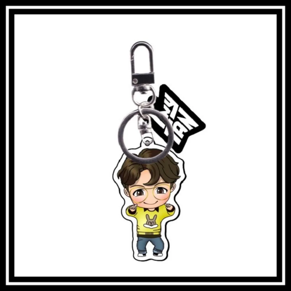 2025New Bts Youth Group High Appearance Level Cartoon Acrylic Key Chain Cute Pendant Small Gift Bag Key Ring Pendant 3