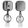 1pcs Retractable Badge Reel ID Card Lanyard Name Tag Metal Key Chain Ring Belt Clip Pull Keyring Id Badge Holder Badge Clip 2