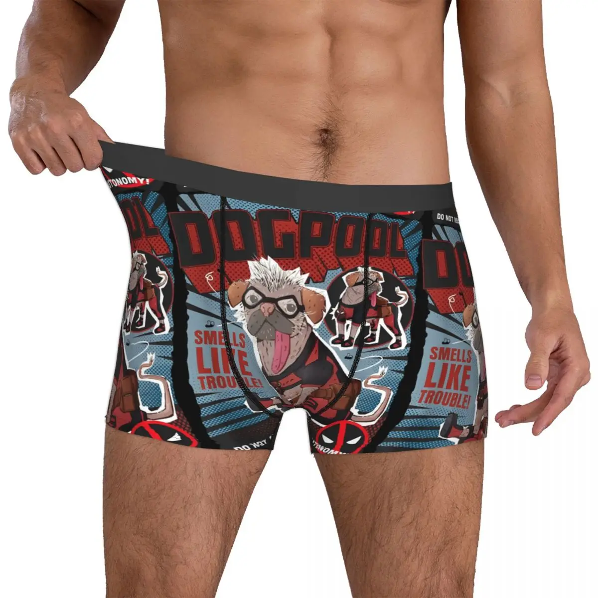 Deadpool & Wolverine Dogpool Doodle Comic Accessories Boxers Shorts Funny Underwear Boxer Pants Gag Gifts For Men 2