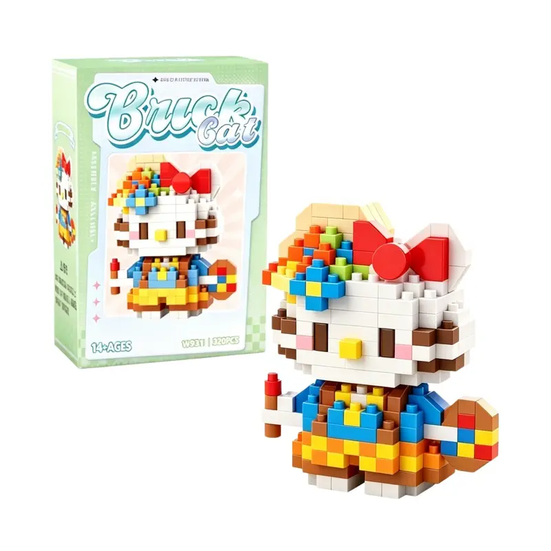 99 style SANRIO Hello Kitty Building Blocks Cartoon Figures Kuromi Bricks My Melody Children's Assembly Toys Cinnamoroll Gift - Image 30
