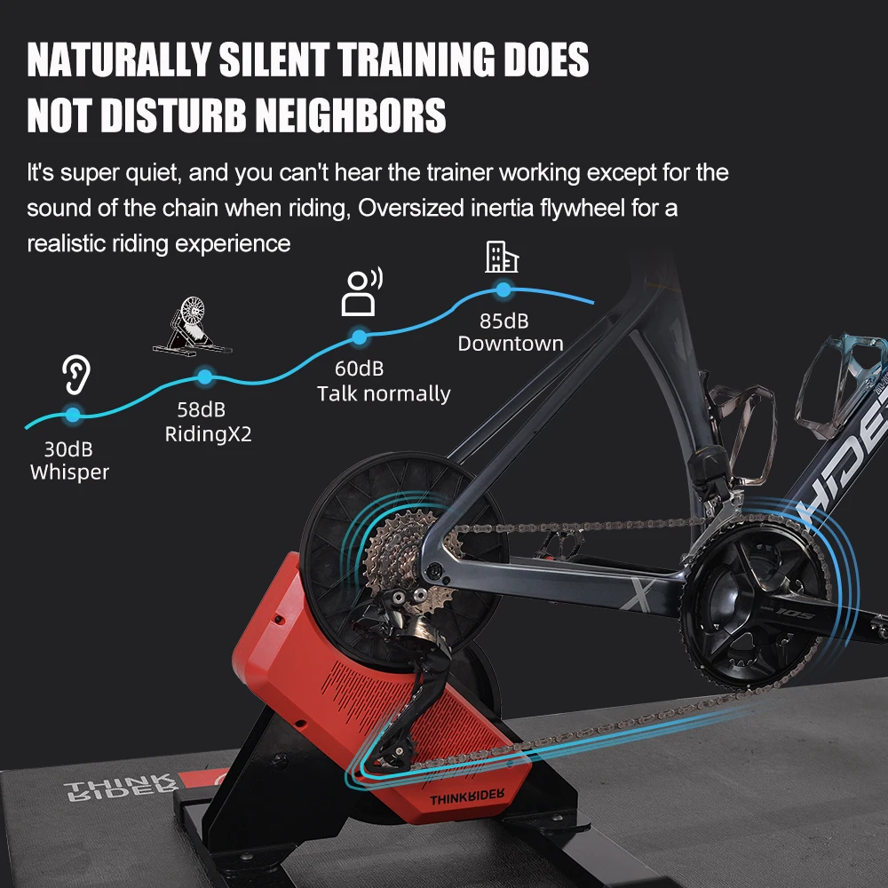 ThinkRider-Smart Bike Trainer, Bicicleta MTB Road, Home Trainer, Medidor de Potência Embutido, Medidor de Potência Compatível, X2, Novo