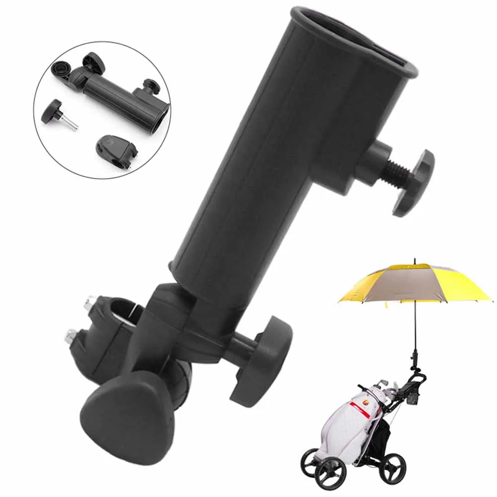 Trolley Umbrella Rack Multifunction Trolley Umbrella Holder Adjustable Angle Support Frame for Golf Cart Wheelchair
