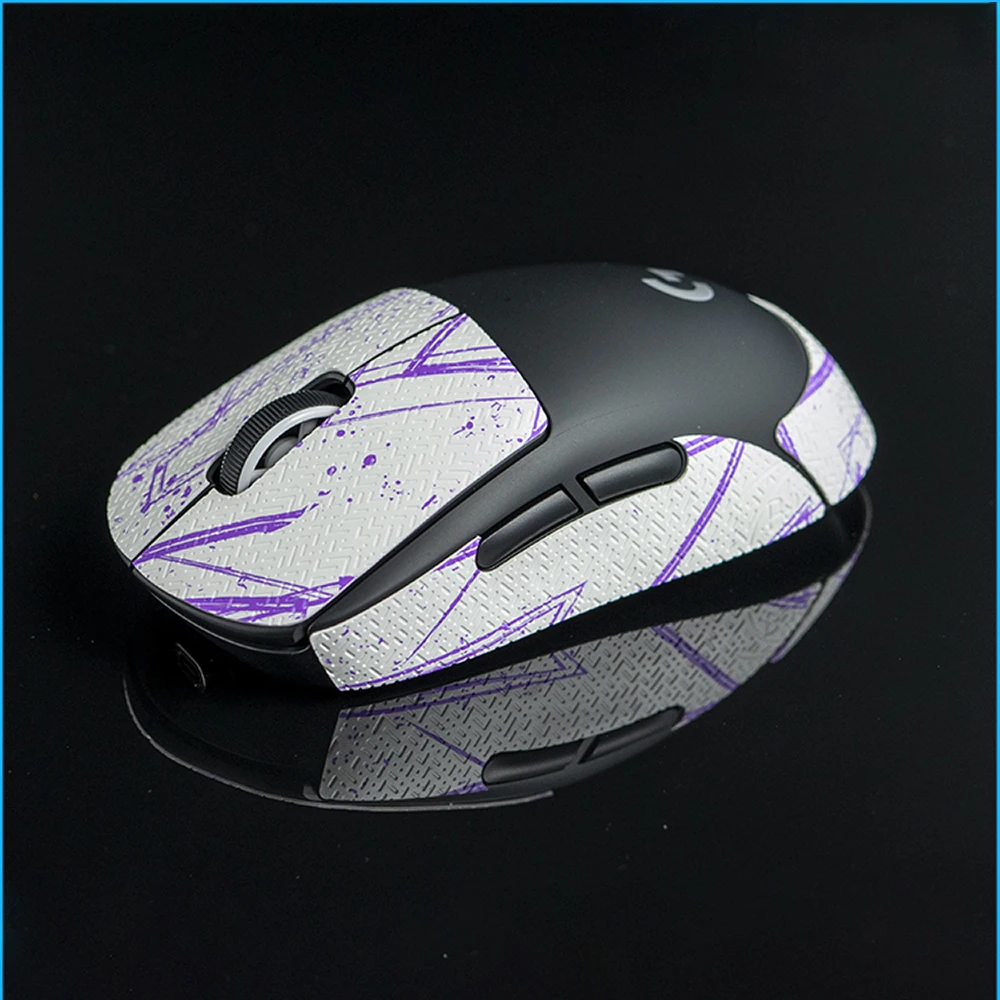 로지텍 G 프로 X 슈퍼라이트 2 GPX용 마우스 그립 테이프, 심플한 단색 스케이트 수제 스티커, 미끄럼 방지 도마뱀 피부 땀 빨아 줌 