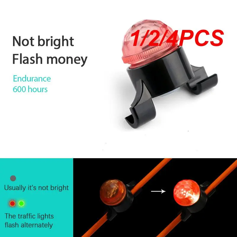 

1/2/4PCS إنذار الذكية فلاش الاستشعار حساسية عالية القطب البحر تحذير ليلة قضبان صغيرة LED التلقائي التعريفي الصيد إنذار