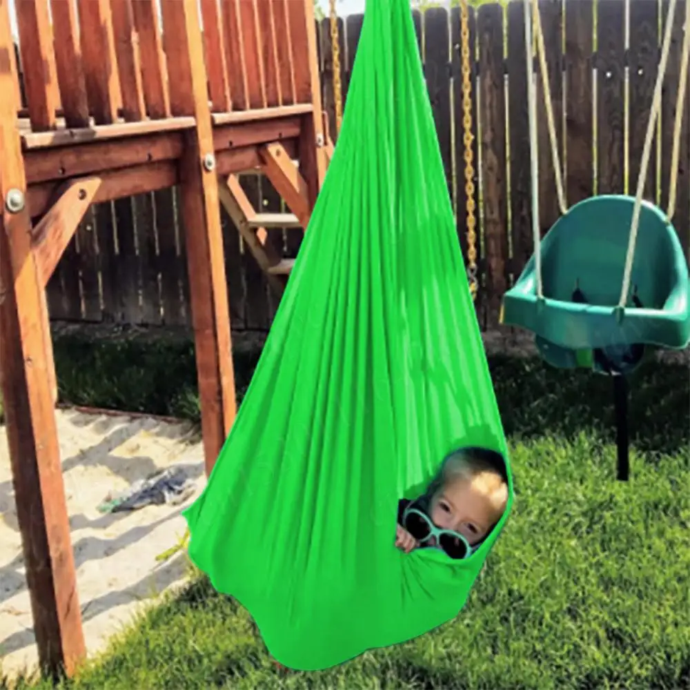 Kids Sensory Swing Adjustable Swing Yoga Suspension Bed Compression Therapy Swing Hammock Healing Relaxing Cuddle Sensory Swing 4