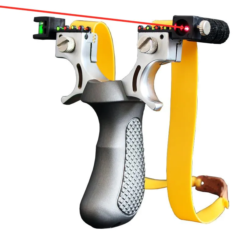 Powerful Outdoor Hunting Game Catapult The New Laser Aiming Slingshot Resin Material Flat Rubber Bands To Choose From 4 Colors 6 Powerful Outdoor Hunting Game Catapult The New Laser Aiming Slingshot Resin Material Flat Rubber Bands To Choose From 4 Colors 6