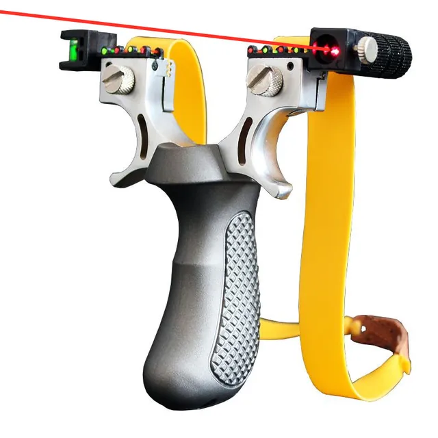 Powerful Outdoor Hunting Game Catapult The New Laser Aiming Slingshot Resin Material Flat Rubber Bands To Choose From 4 Colors 6