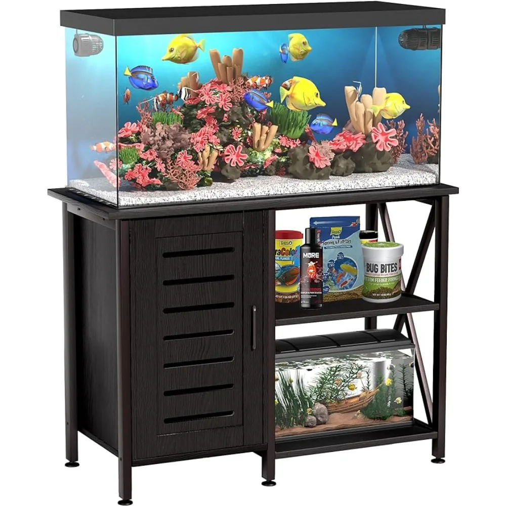 

Aquarium Stand With Cabinet Accessories Storage Aquariums and Fish Tanks 40-50 Gallon Fish Tank Stand Fishbowl Glass Aquatic Pet