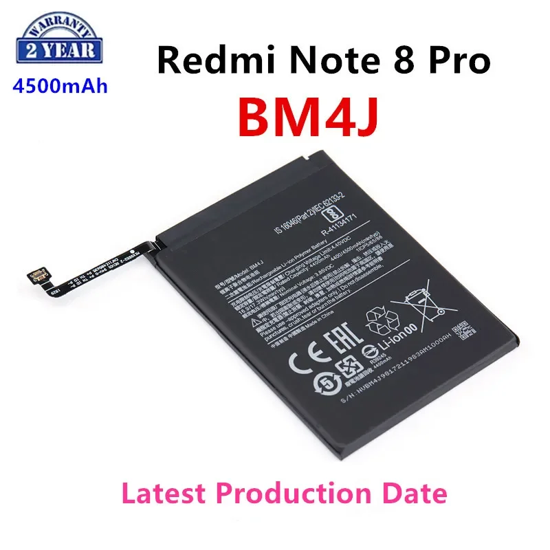 

100% Orginal BM4J 4500mAh Battery For Xiaomi Redmi Note 8 Pro Note8 Pro High Quality Phone Replacement Batteries