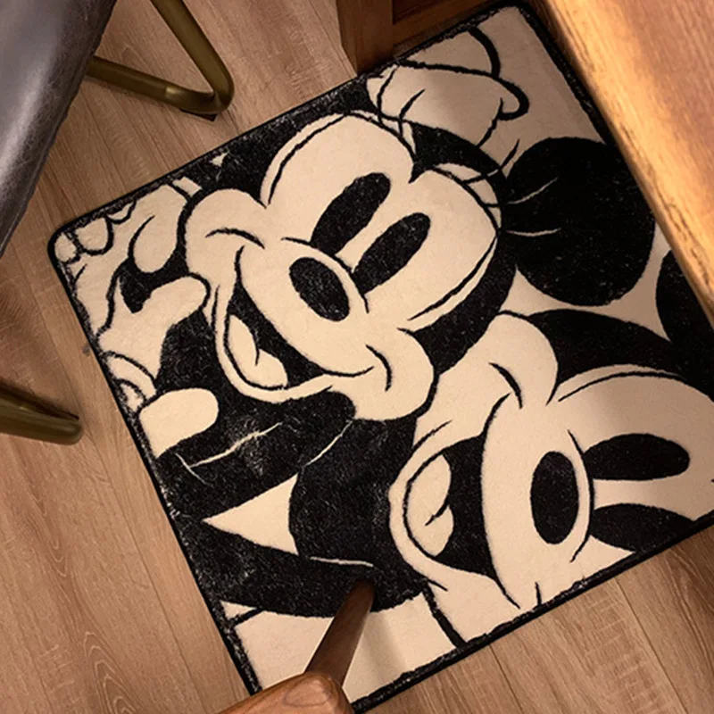 Mickey Mouse Disney Cushion Anime Bathroom Non-slip Mat Kawaii Faux Cashmere Absorbent Carpets Living Room Bathroom Mat Carpet 5