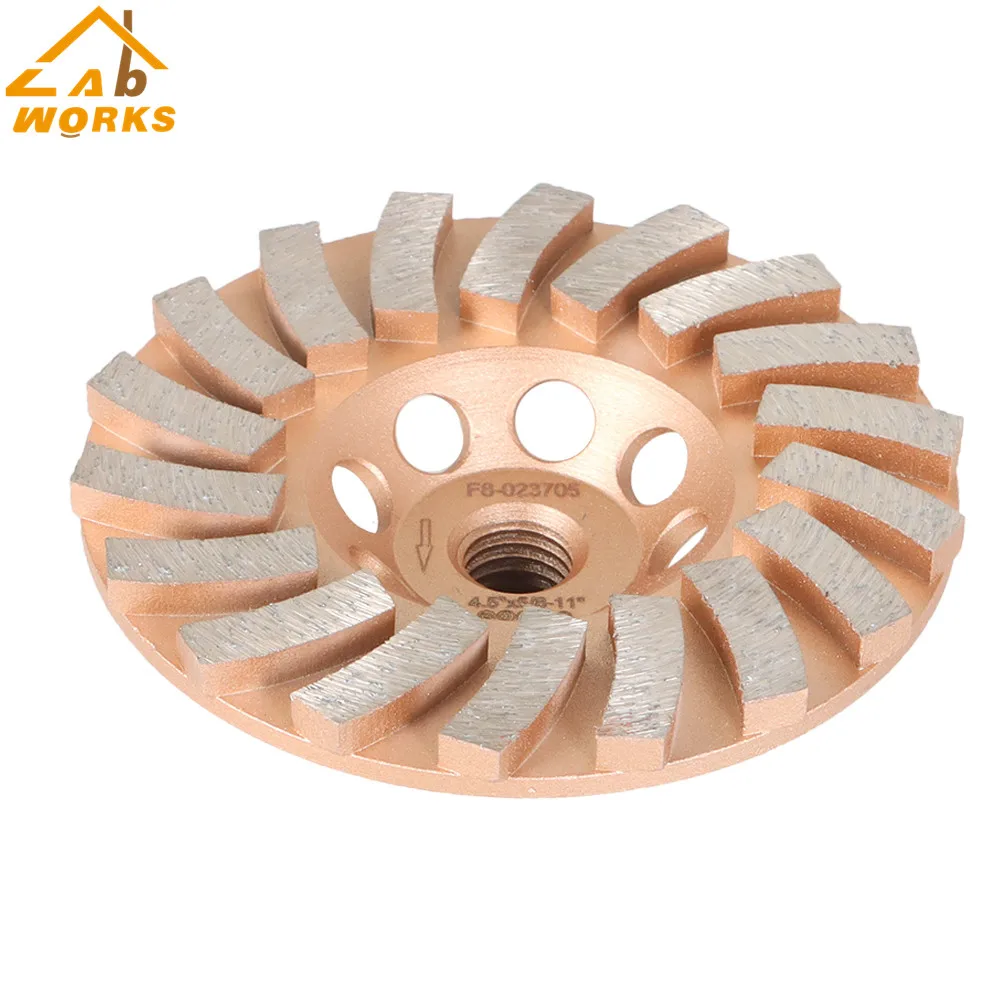 

4.5" Concrete Grinding Cup Wheels 18 Diamond Abrasive Segments 5/8"-11 Arbor