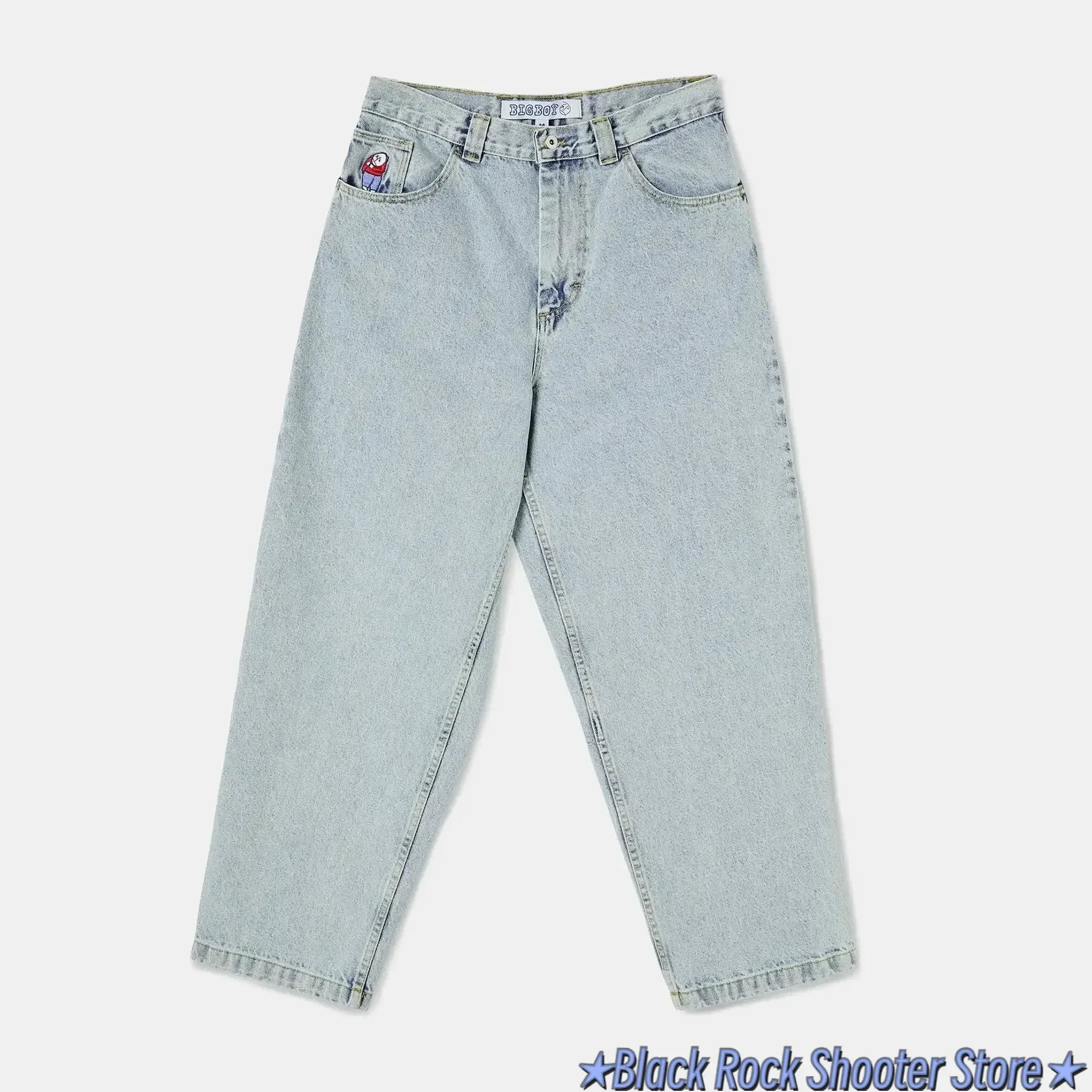Polar Big Boy Jeans Collection Hip Hop Streetwear Cartoon Embroidery Y2K Pants Baggy Jeans Mens Womens High Waist Wide Trouser 6