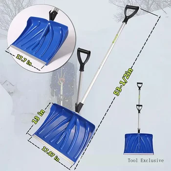 2-in-1 Snow Shovel with Double Handle, 18-Inch 1