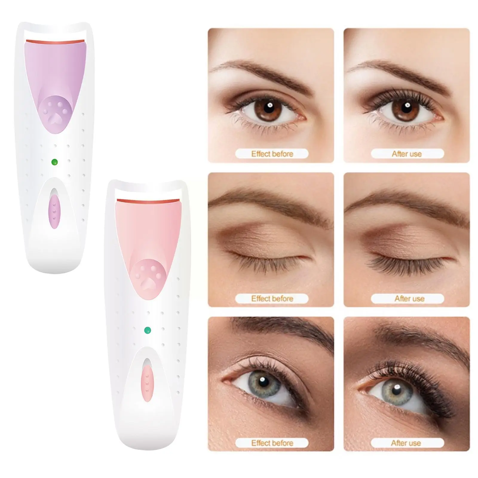 Electric Heated Eyelash Curler Long Lasting Eye Lash Clip Heated Tool