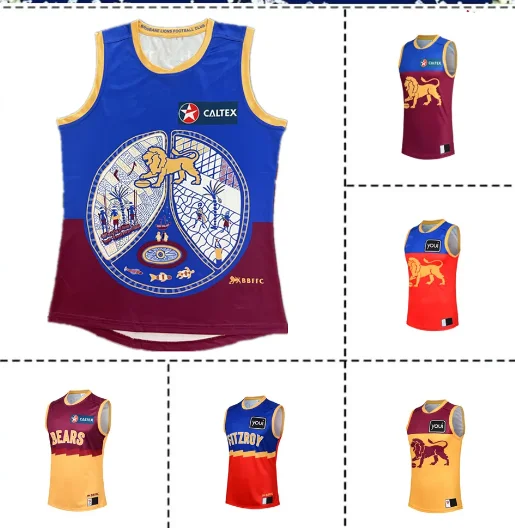 BRISBANE LIONS AWAY GUERNSEY MENS RUGBY JERSEY Size S-5XL Print name and number