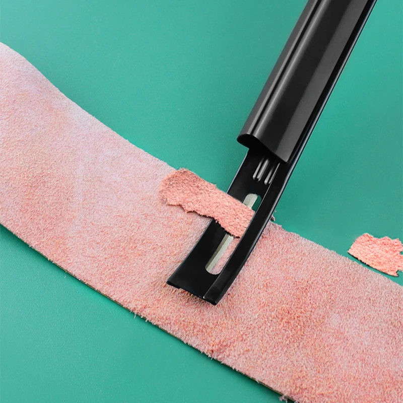 스테인레스 스틸 가죽 Skiving 칼 DIY 가죽 공예 안전 절단 칼 얇은 칼을 잘라 그루브 조각 칼